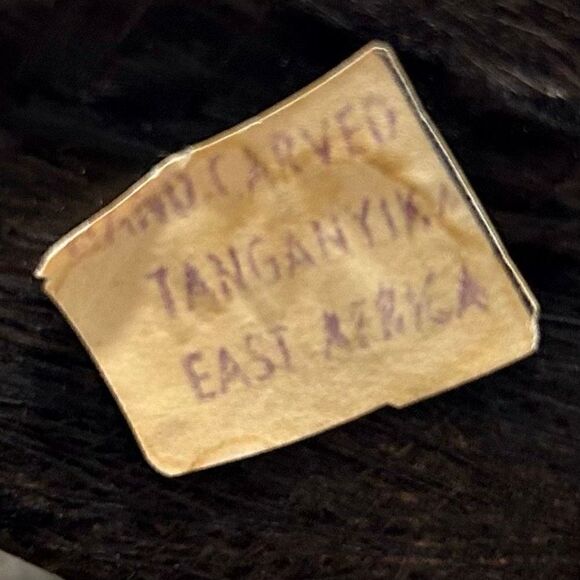 Vintage Pair of Hand Carved Tanganyika East African Tribesmen Statues Ebony 10”H - Picture 12 of 12